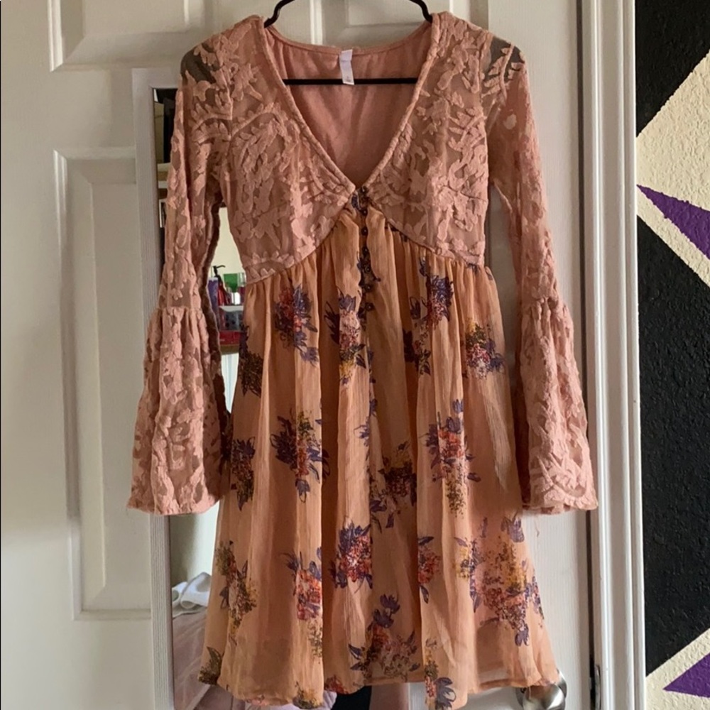 Coral mini dress
